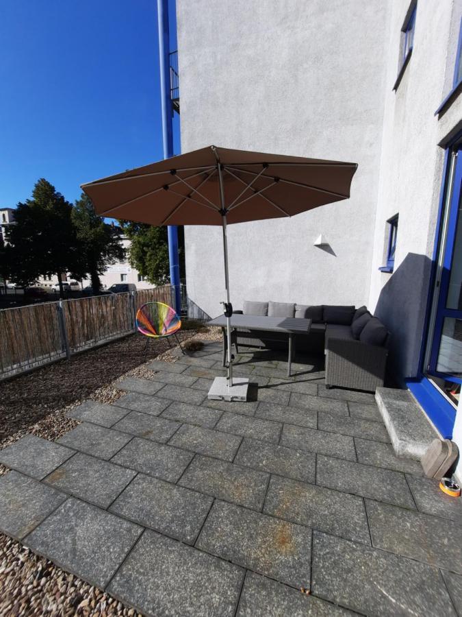 FeWo mit Dachterrasse im Blauen Palais Leipzig Exterior foto